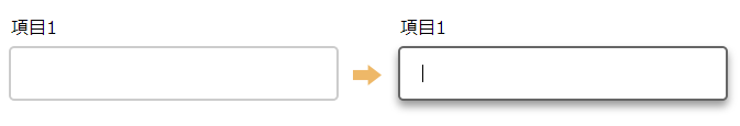 :focus擬似クラスでbox-shadowとborderを変更